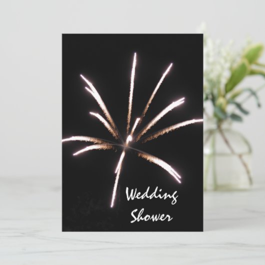 Fireworks Summer Polterabend Einladung (Stehend Vorderseite)