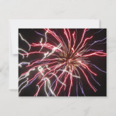 Fireworks Summer Wedding RSVP Response Card (Rückseite)