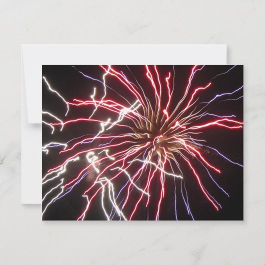 Fireworks Summer Wedding RSVP Response Card (Rückseite)