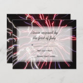 Fireworks Summer Wedding RSVP Response Card (Vorne/Hinten)