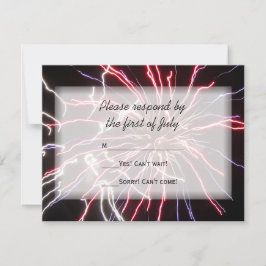 Fireworks Summer Wedding RSVP Response Card