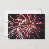 Fireworks Summer Wedding RSVP Response Card Karte (Rückseite)