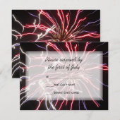 Fireworks Summer Wedding RSVP Response Card Karte (Vorne/Hinten)