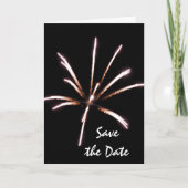 Fireworks Summer Wedding Save the Date Ankündigung (Vorderseite)