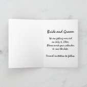 Fireworks Summer Wedding Save the Date Ankündigung (Innenseite)