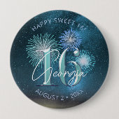 Fireworks Sweet 16 Aquamarin ID984 Button (Vorderseite)