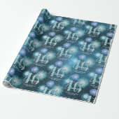 Fireworks Sweet 16 Aquamarin ID984 Geschenkpapier (Ungerollt)
