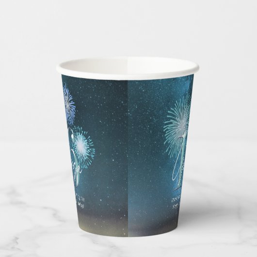 Fireworks Sweet 16 Aquamarin ID984 Pappbecher (Links)