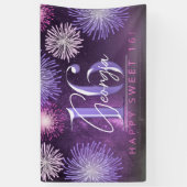 Fireworks Sweet 16 Lila ID984 Banner (Vertikal)