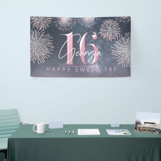 Fireworks Sweet 16 Midnight Blush ID984 Banner (Messeveranstaltung)