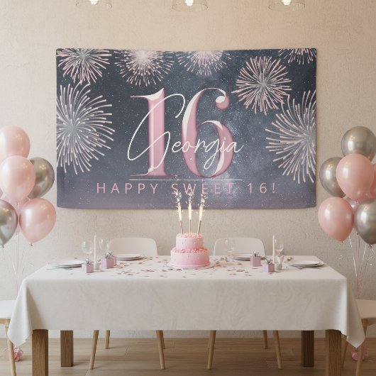 Fireworks Sweet 16 Midnight Blush ID984 Banner
