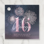 Fireworks Sweet 16 Midnight Blush ID984 Geschenkanhänger (Vorderseite)