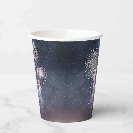 Fireworks Sweet 16 Midnight Blush ID984 Pappbecher (Links)