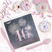 Fireworks Sweet 16 Midnight Blush ID984 Serviette