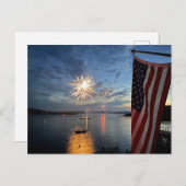 Fireworks & the Flag! Postkarte (Vorne/Hinten)