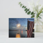 Fireworks & the Flag! Postkarte (Stehend Vorderseite)