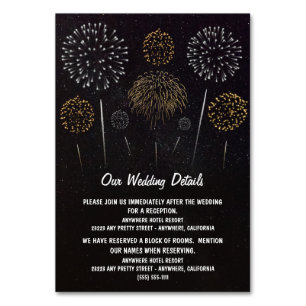 Fireworks Themed Sky Wedding Cards Tischnummer