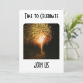 FIREWORKS UND FUN INVITATION JEDEN ANLASS EINLADUNG (Stehend Vorderseite)