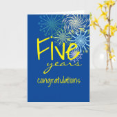 Fireworks UNIVERSELLE Mitarbeiterjubiläumskarte Karte (Gelbe Blume)