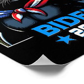 Fireworks US Präsident Biden 2024 Black Cat Poster (Ecke)