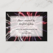 Fireworks Wedding RSVP Response Card Begleitkarte (Vorderseite)