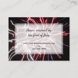 Fireworks Wedding RSVP Response Card Begleitkarte