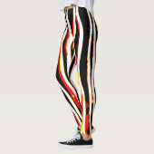Firey Blitzzebra-gestreifte Leggings (Links)
