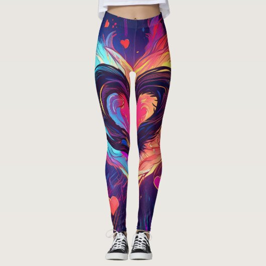 Firey-Liebe Leggings (Vorderseite)