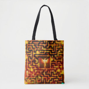 Firey Phoenix Maze Tote Bag Tasche