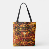 Firey Phoenix Maze Tote Bag Tasche (Rückseite)