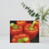 Firey Red Paprikaschoten Postkarte (Stehend Vorderseite)