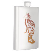 Firey roter Stammes- Fox Kitsune Flachmann (Rechts)