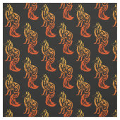 Firey roter Stammes- Fox Kitsune Stoff (Muster)