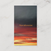 Firey Sonnenuntergang über Bergen Visitenkarte (Rückseite)