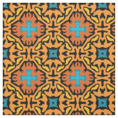 Firey Spanish Tile mit Blue Accents Stoff (Muster)