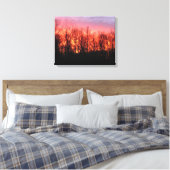 Firey Sunrise Wrapped Canvas Leinwanddruck (Insitu (Schlafzimmer))