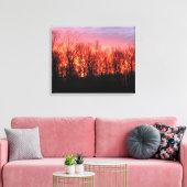 Firey Sunrise Wrapped Canvas Leinwanddruck (Insitu (Wohnzimmer))