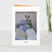 Firey Triceratops Geburtstag Karte (Rückseite)