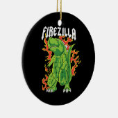 Firezilla Green and Fire Monster Keramik Ornament (Rechts)