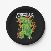 Firezilla Green and Fire Monster Pappteller (Vorderseite)