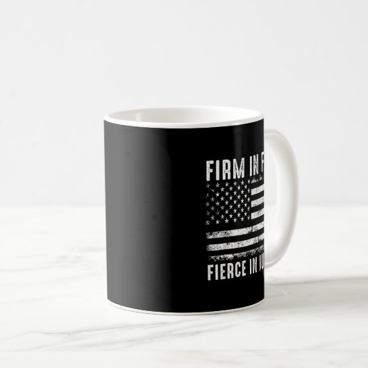 Firm In Faith Fierce In Justice Kaffeetasse (VorderseiteRechts)