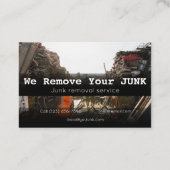 Firma Advertising Junk Removal Services Visitenkarte (Rückseite)