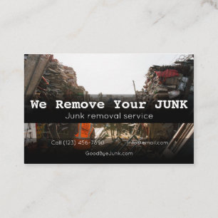 Firma Advertising Junk Removal Services Visitenkarte