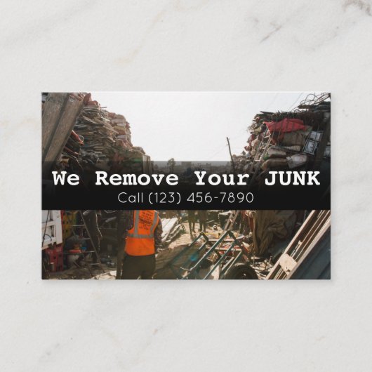 Firma Advertising Junk Removal Services Visitenkarte (Vorderseite)