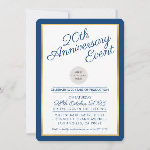 FIRMA ANNIVERSARY PARTY Moderne Business Marine Einladung
