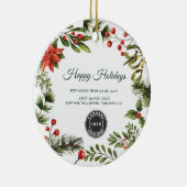 Firma für Firmenlogo Mitarbeiter Weihnachten Keramik Ornament (Rechts)