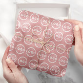 Firma für kundenspezifische Firmenlogos, rosa Seidenpapier