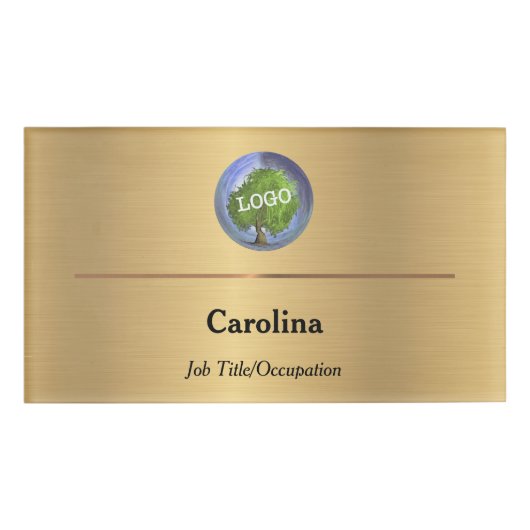 Firma Magnetic Gold Namenschild (Vorderseite)