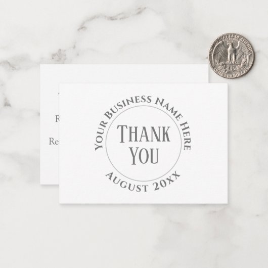 Firma oder Unternehmen Dankeschön Karte (Vorderseite/Rückseite Beispiel)