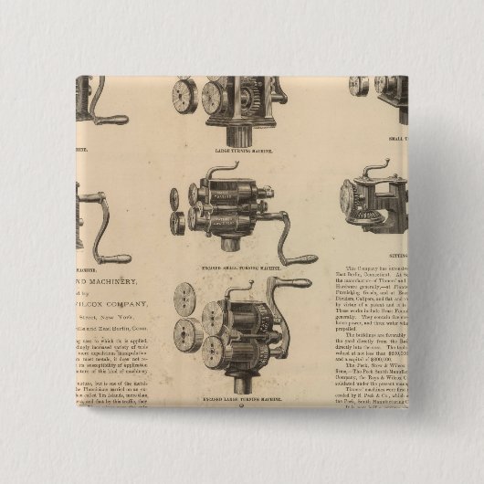 Firma Peck, Stow und Wilcox Button (Vorderseite)